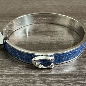 Coach Blue Metallic Bangle Bracelet NWT